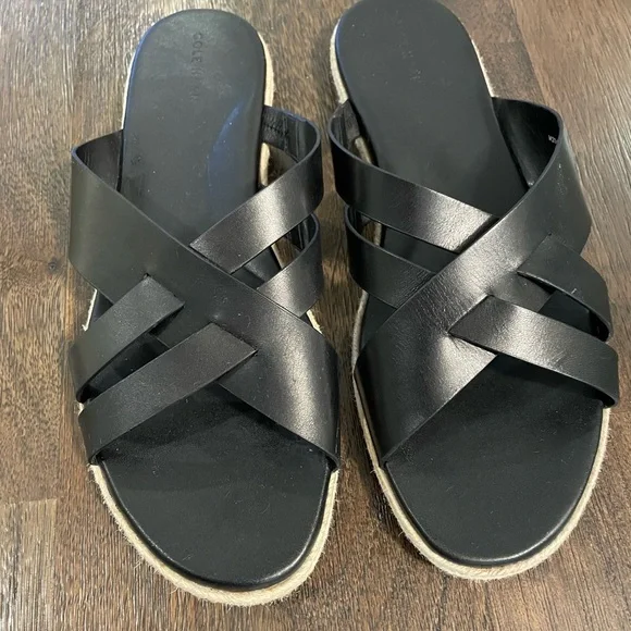 Cole Haan leather Florens Espadrille Slide Sandal - Picture 2 of 6